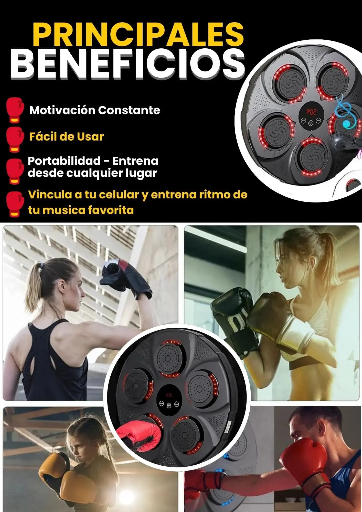 OnePunch™ Máquina de boxeo musical