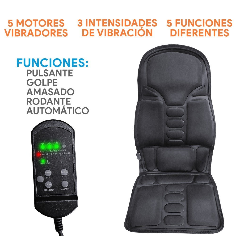 SILLIN MASSAGE 5™ MASAJEADOR TIPO SILLA PORTÁTIL - 5 FUNCIONES