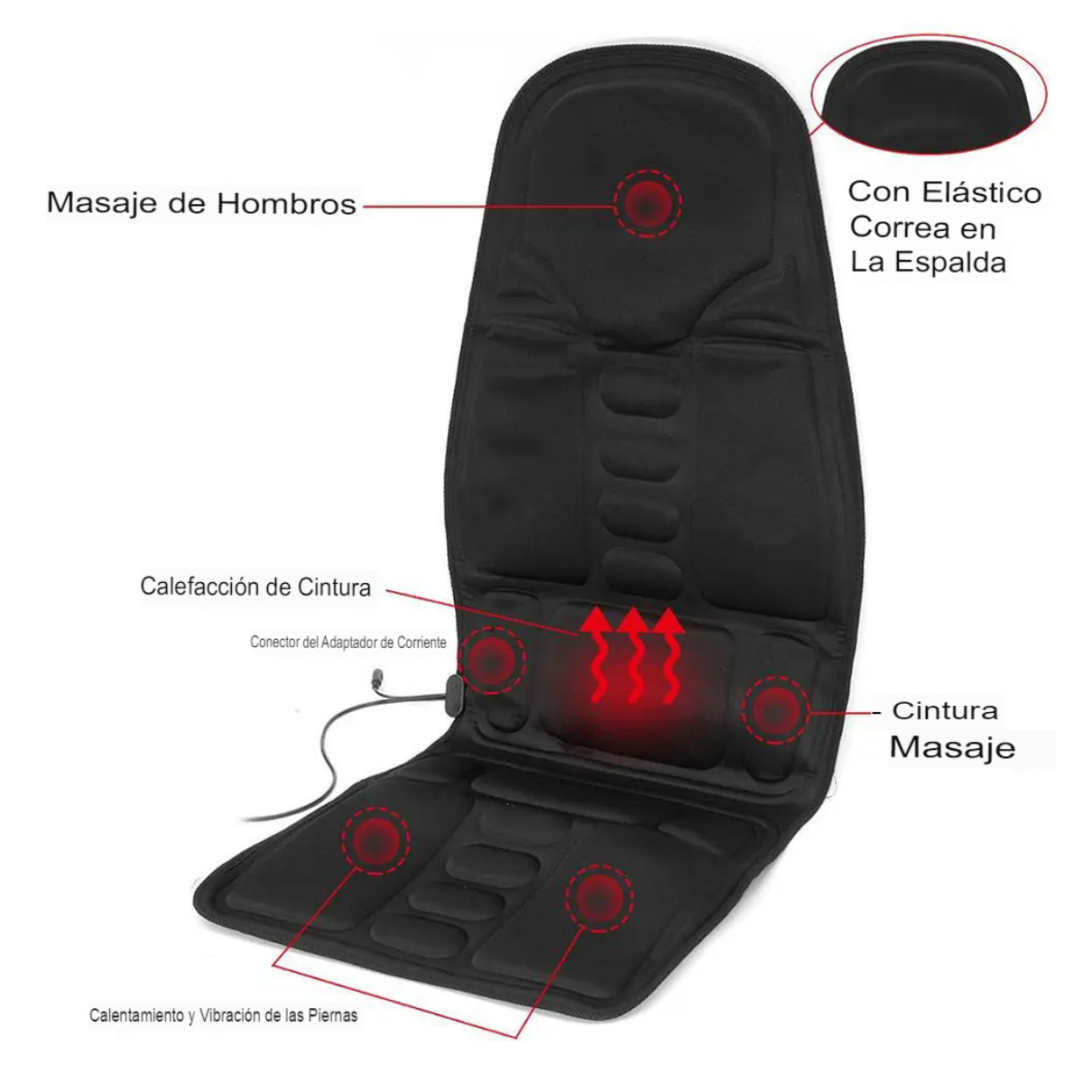 SILLIN MASSAGE 5™ MASAJEADOR TIPO SILLA PORTÁTIL - 5 FUNCIONES